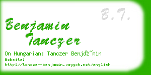 benjamin tanczer business card